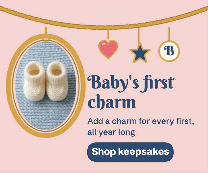 Pipsey baby keepsake charm bracelet ad: baby first year charm bracelet ad template