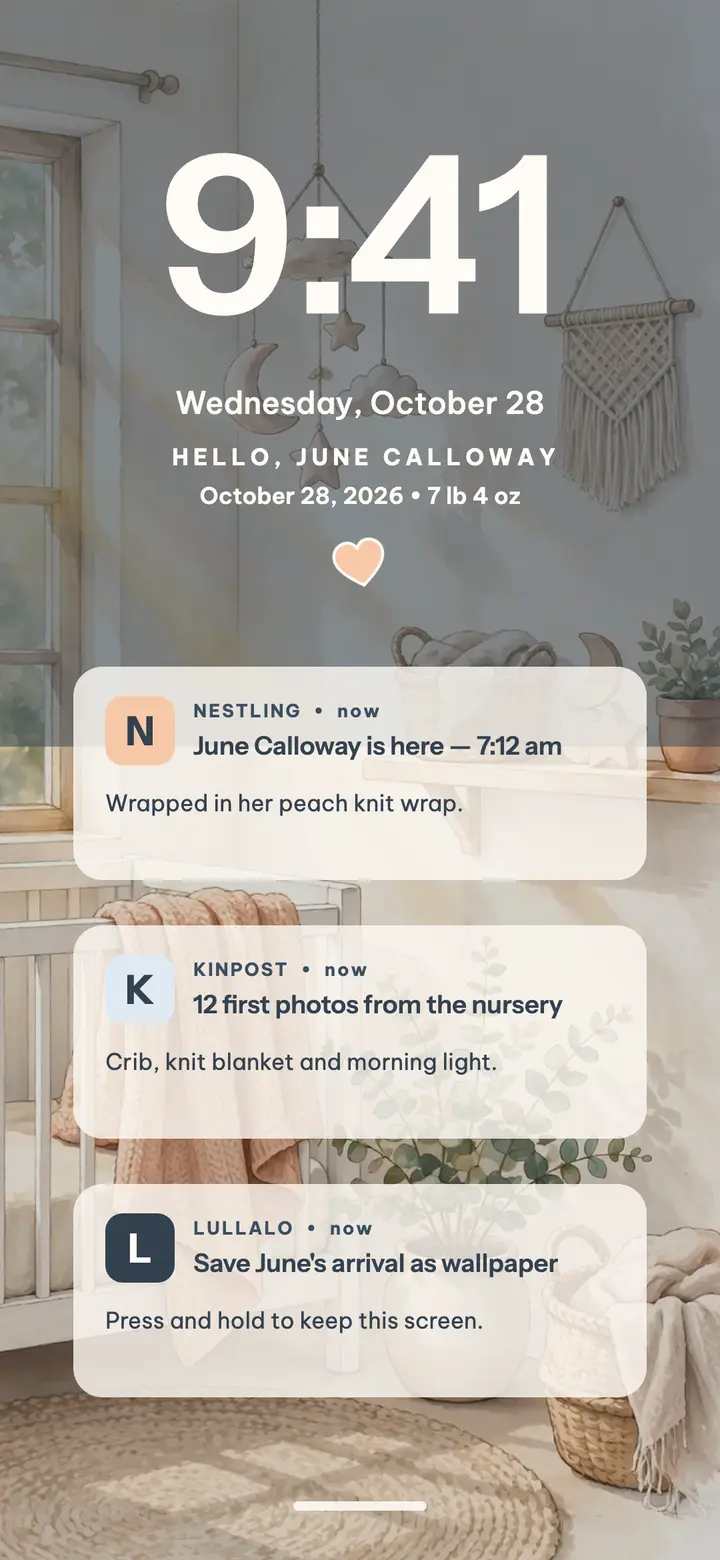 June Calloway new baby lock screen wallpaper template