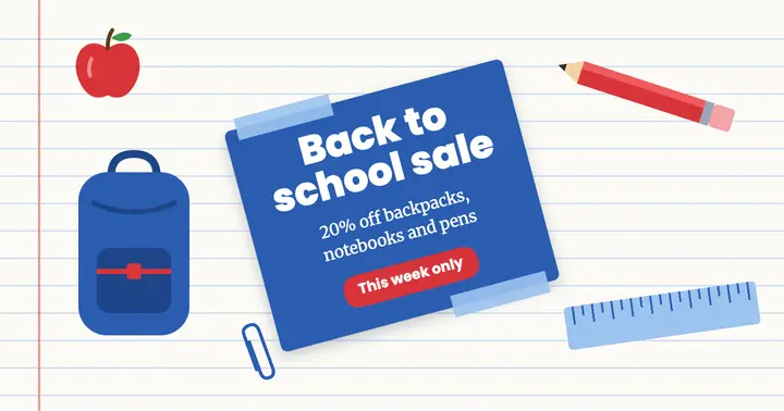 Back to school sale post template
