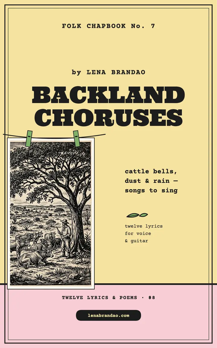 Backland Choruses folk chapbook cover template