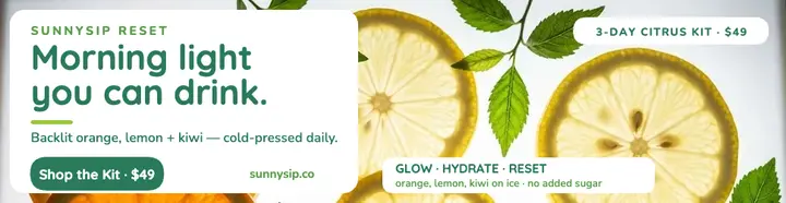 Sunnysip citrus reset billboard template