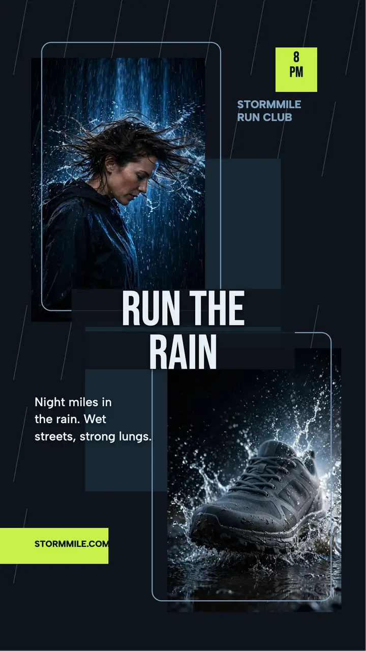 Stormmile night rain run story template