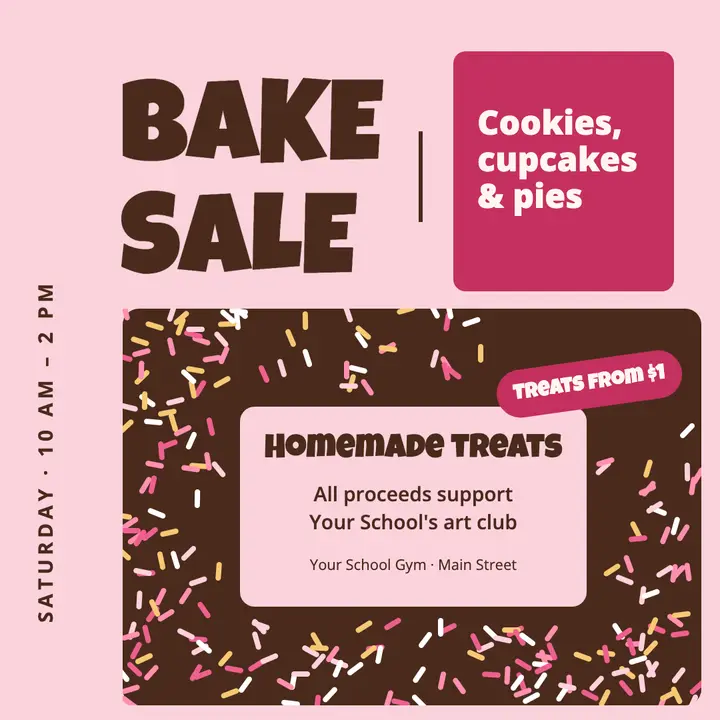Bake sale sprinkles post template