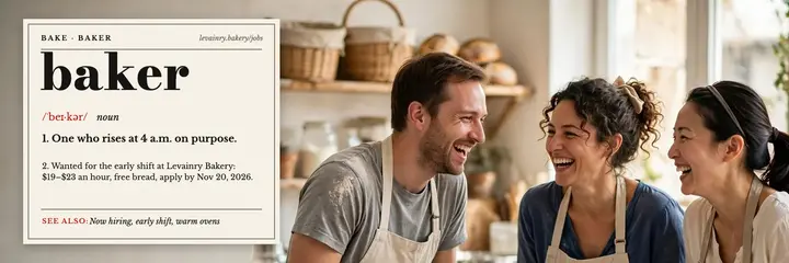 Levainry Bakery hiring dictionary header template