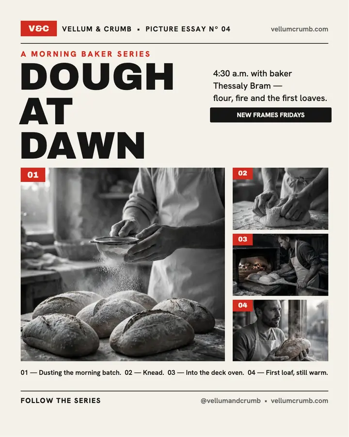 Dough at Dawn baker photo essay post template