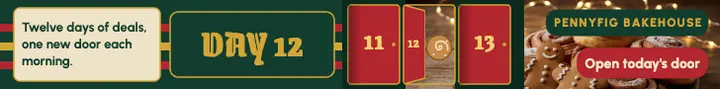 Pennyfig Bakehouse advent countdown leaderboard ad template