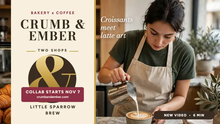Crumb and Ember brew collab thumbnail template
