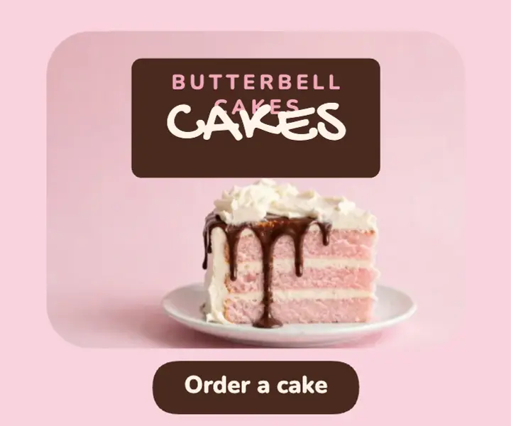 Bakery cakes ad template