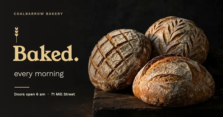 Rustic bakery post template