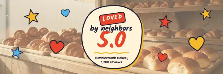 Tumblecrumb Bakery 5.0 rating header template