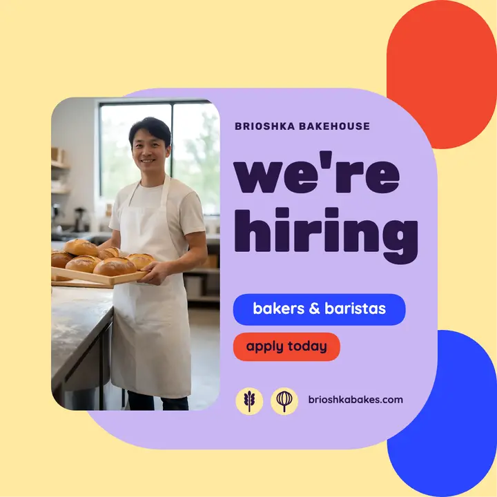 Brioshka Bakehouse hiring post template