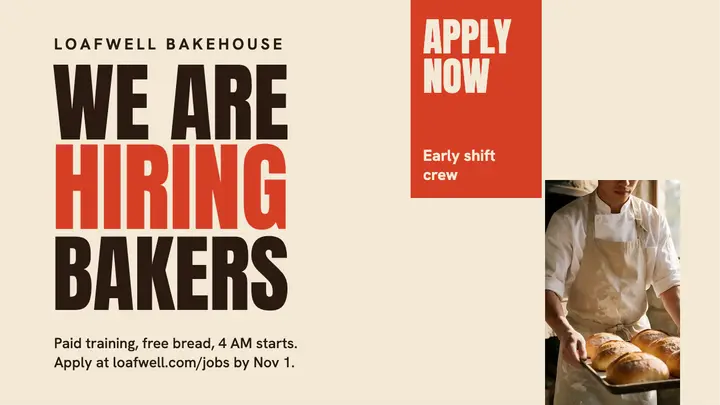 Loafwell bakers wanted thumbnail template