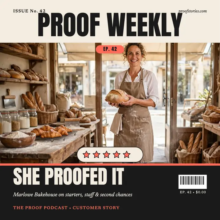 Bakery owner cover star podcast cover: bakery podcast cover template