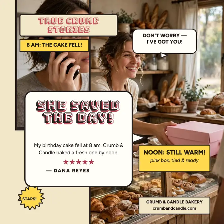 Crumb and Candle cake rescue review post template