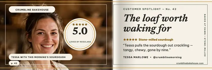 Crumbline Bakehouse review header template