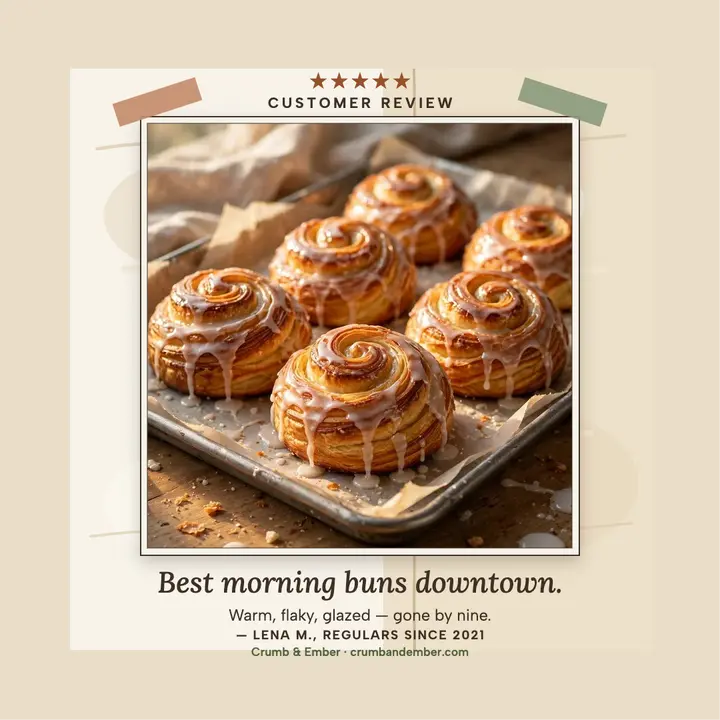 Crumb and Ember bakery review post: bakery review post template