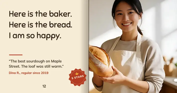 Maple Street Bakery reader-style review post template