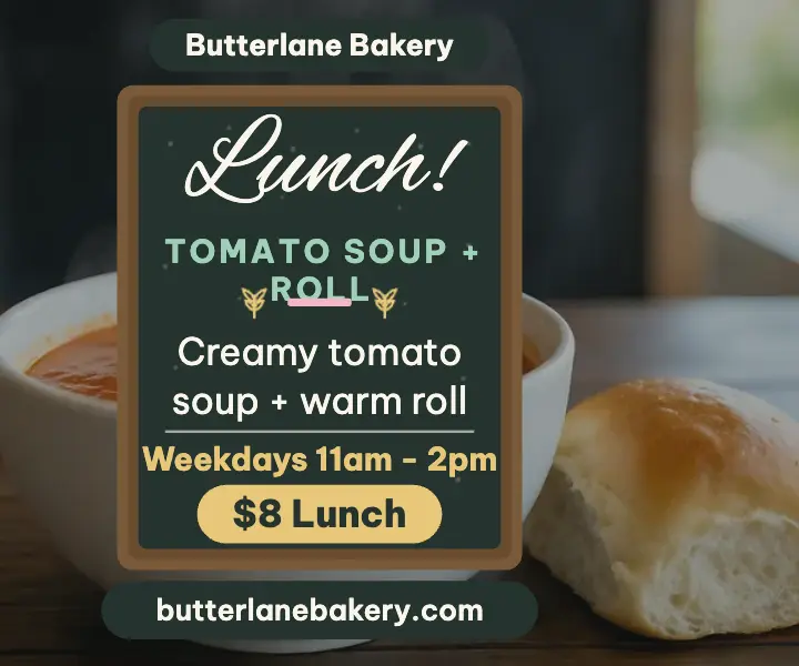 Butterlane soup and roll chalkboard ad template
