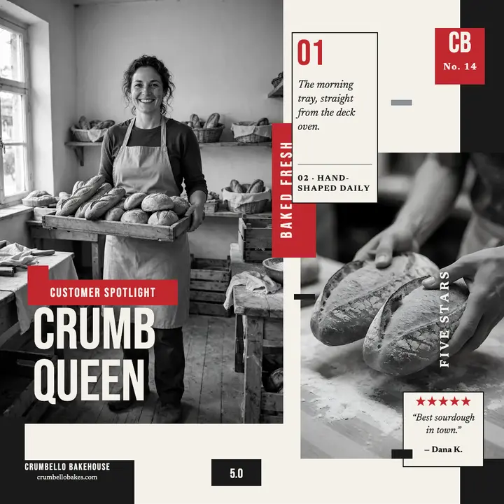 Crumbello Bakehouse customer spotlight photo essay template