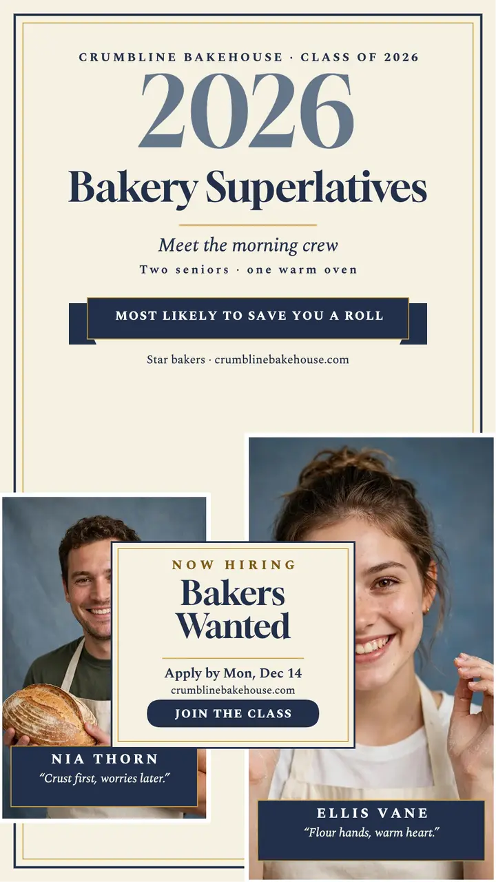 Crumbline Bakehouse superlatives story template