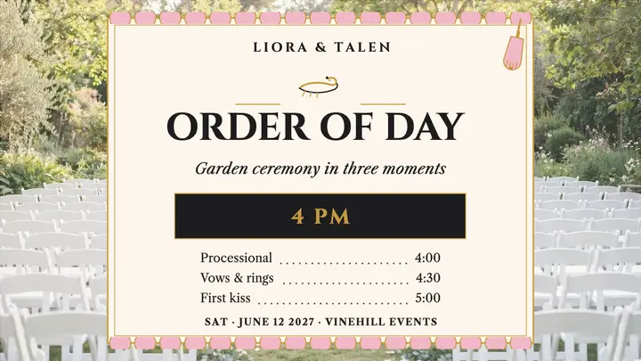 Liora and Talen ball order of day thumbnail template