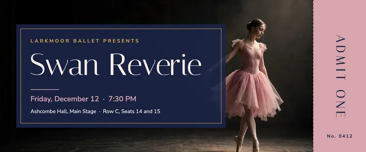 Ballet night ticket template