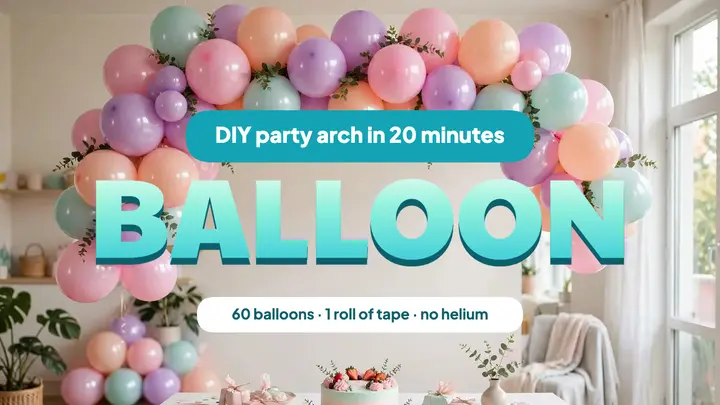 Balloon arch DIY template