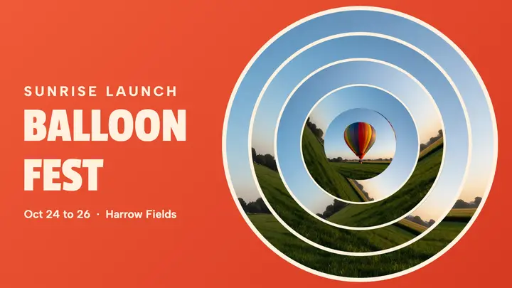 Harrow Fields balloon festival twisted ring thumbnail template