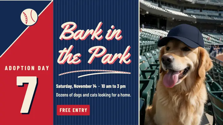 Bark in the Park adoption day template