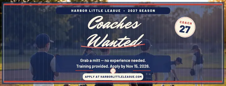 Harbor coaches wanted ballpark cover: coaches wanted cover template
