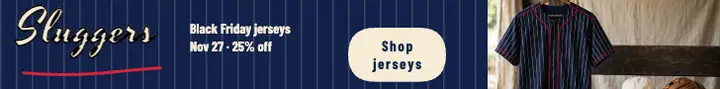 Sluggers Dugout jersey sale leaderboard template