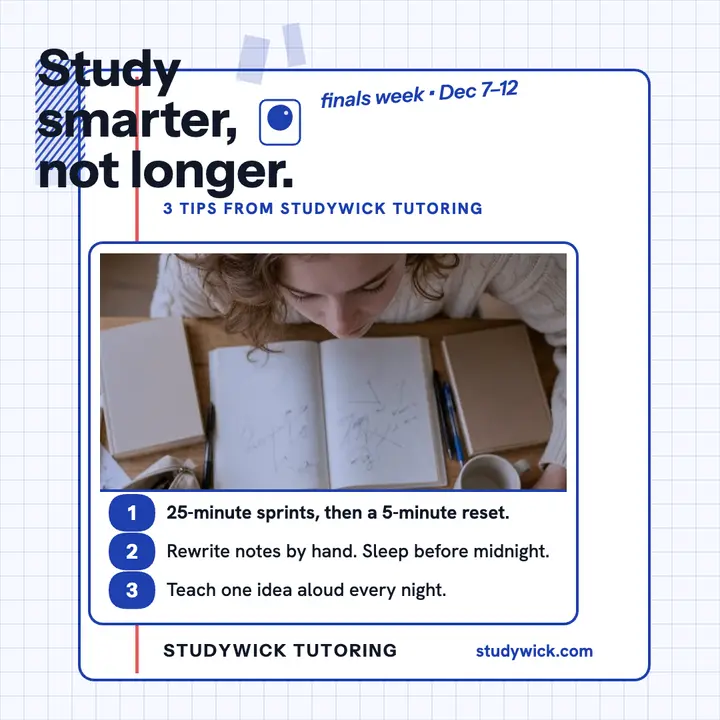 Studywick finals study tips notebook post: study tips post template