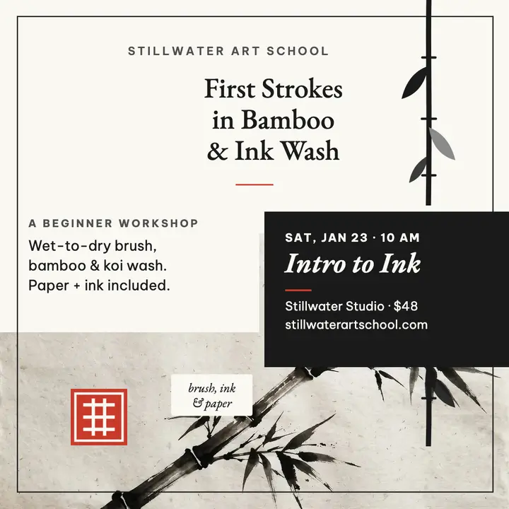 Stillwater ink wash bamboo class post template