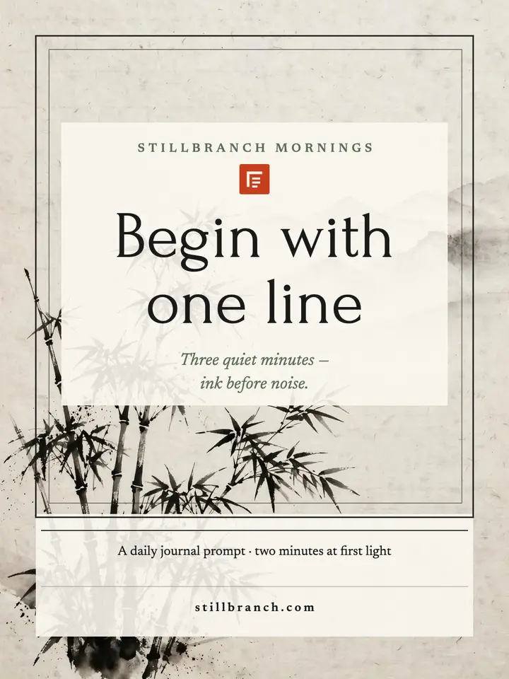 Stillbranch morning journal sumi portrait template