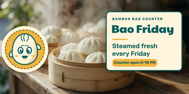 Bambun Bao Friday mascot post template