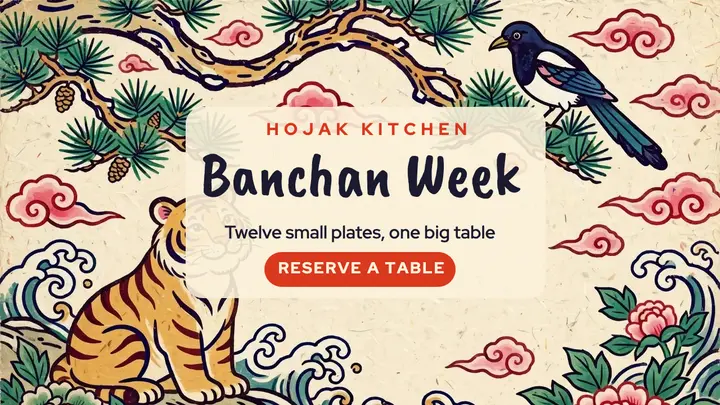 Hojak Kitchen banchan week thumbnail template