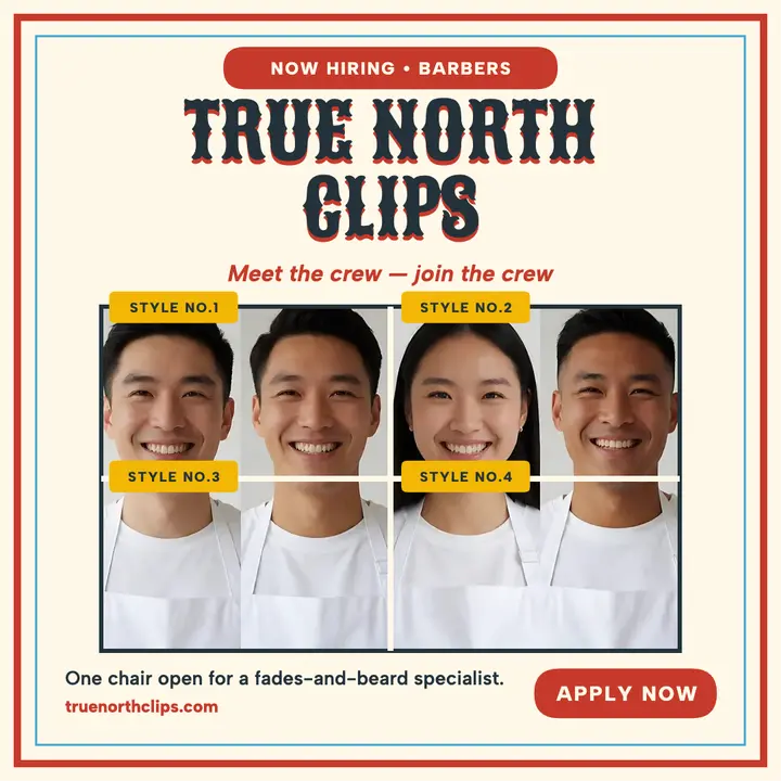 True North Clips crew hiring post template