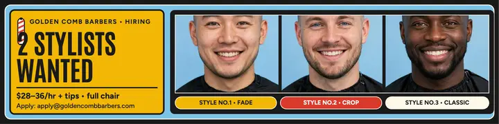 Golden Comb hiring style board template