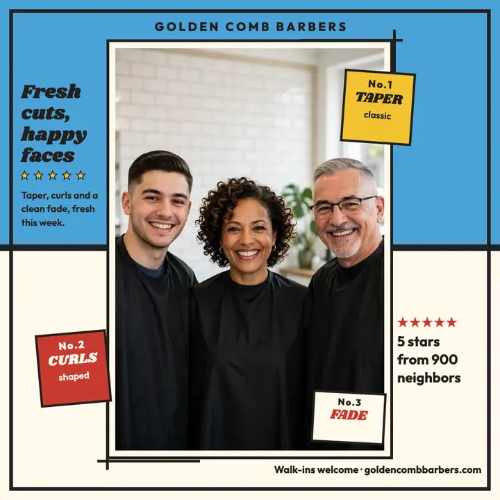 Golden Comb five-star cuts reviews post template
