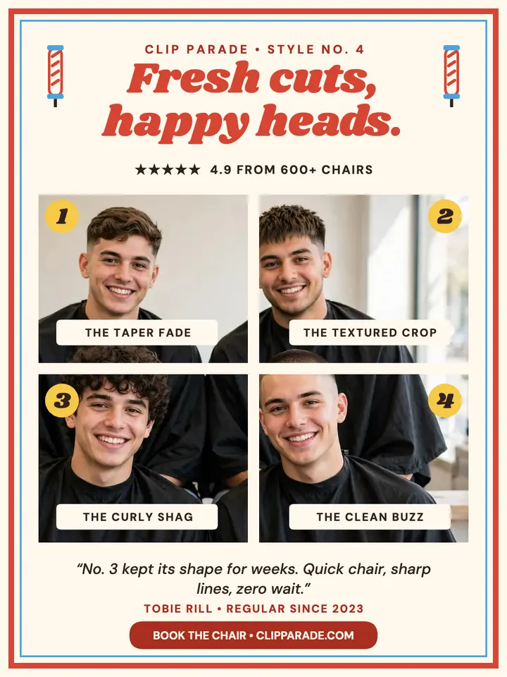 Clip Parade customer spotlight style board template