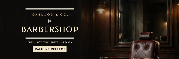 Vintage Barbershop header template