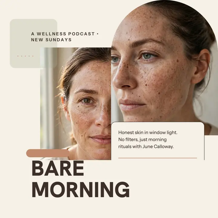 Bare Morning honest skin podcast cover template