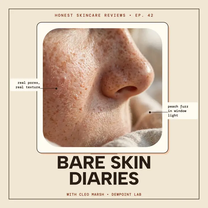 Bare Skin Diaries skincare podcast cover template
