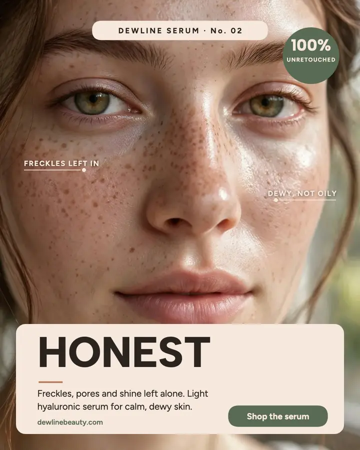 Dewline honest skin serum post template