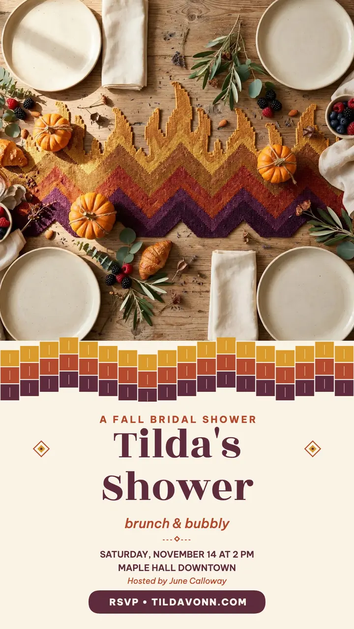 Tilda's fall bridal shower story template