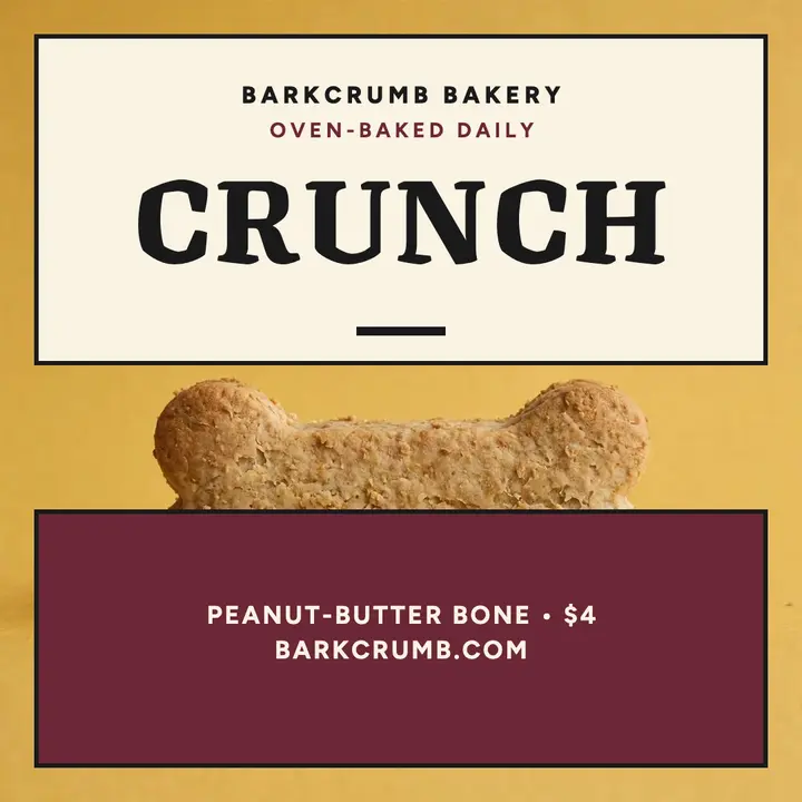 Barkcrumb dog biscuit plakat post template