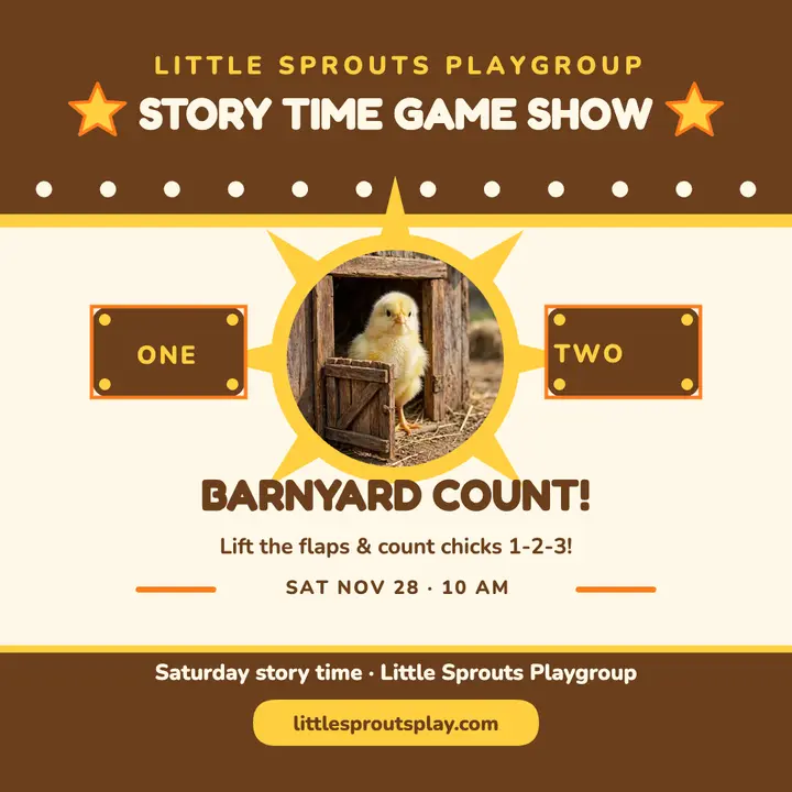 Little Sprouts barnyard counting game template