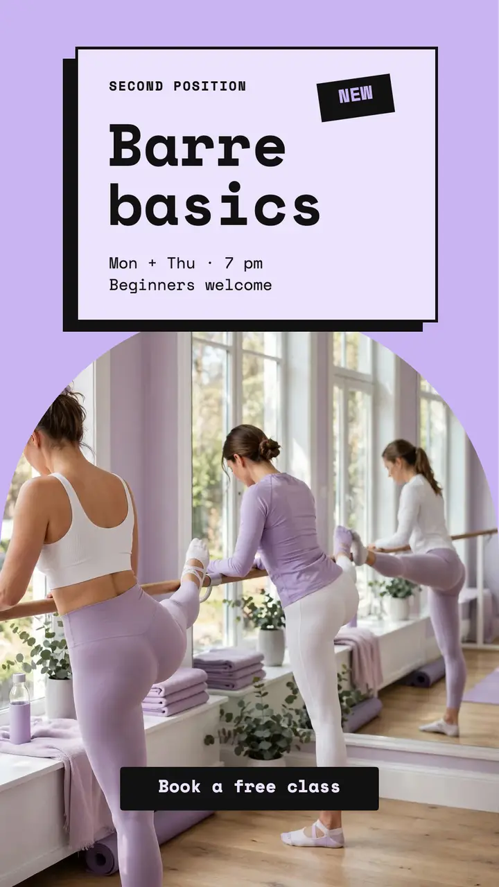Barre basics class story template