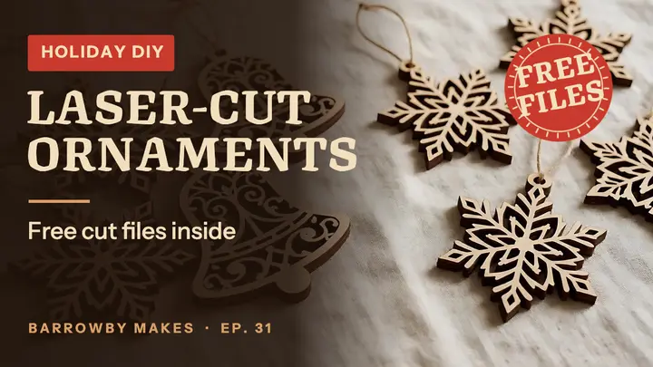 Laser-cut ornaments DIY thumbnail, birch plywood template