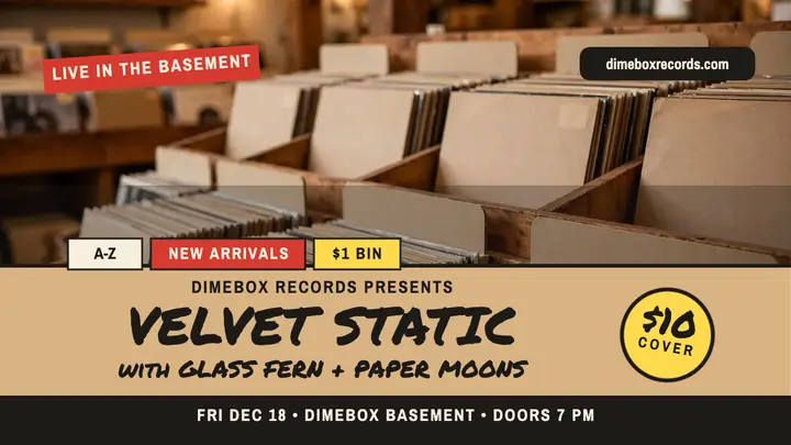 Velvet Static basement show crate thumbnail template